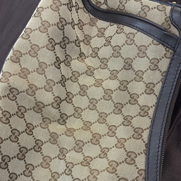 Gucci Monogram Beige and Brown Shoulder Bag - Picture 8 of 10
